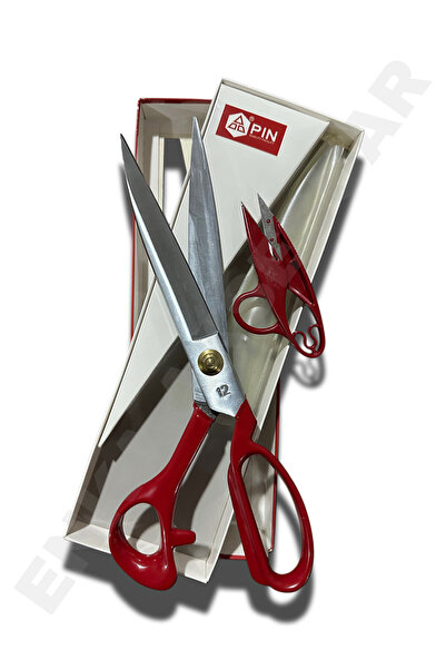 ENKAAKSESUAR PIN - 1124 12 INC KIRMIZI SAPLI ÇELİK GÖVDE PROFESYONEL TERZİ MA...