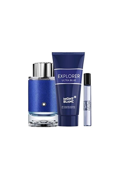 Montblanc EDP MEN EXPLORER ULTRA BLUE 100 ML + 7,5 ML +100 ML PARFÜM SETİ