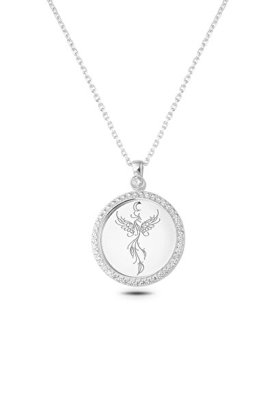Azuris Silver Azuris 925 Ayar Gümüş Zümrüdü Anka Kuşu Kolye