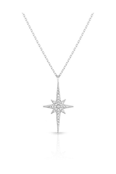 Azuris Silver Azuris 925 Ayar Gümüş Kuzey Yıldız Kolye