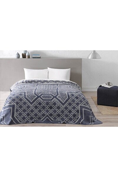 Taç بطانية قطنية مزدوجة أطلس رمادي