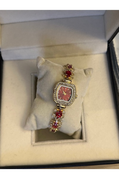 chaoyada Çiçek Taş Yuvarlak Kasa Vintage Saat Hediye Kutusunda