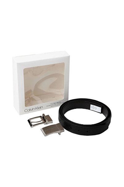 Calvin Klein حزام 4 في 1 للرجال 11ck020017-blk-brn