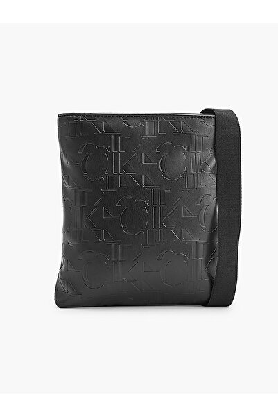 Calvin Klein Erkek Kabartmalı Düz Crossbody Çanta
