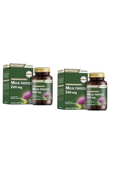 Nutraxin Milk Thistle 200 mg 60 Tablet x 2 adet