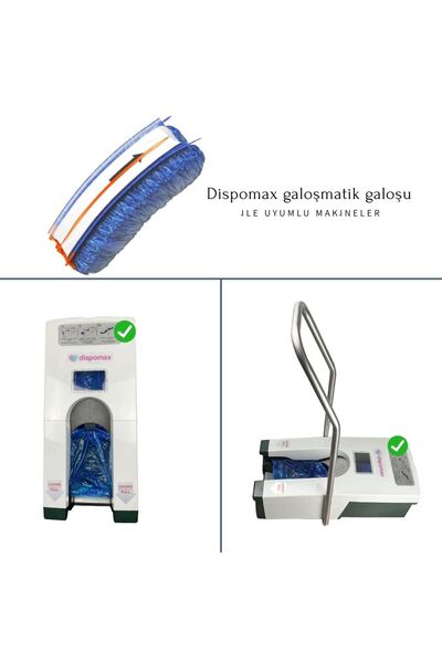 Galoşsan Dispomax Heel Pull-On Galoşmatik Overshoes 100 Pcs