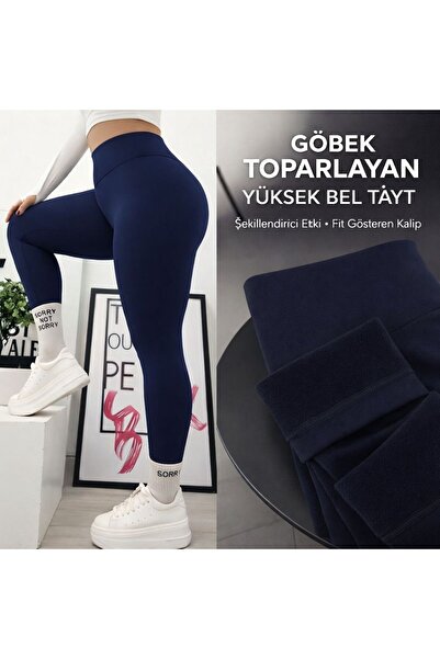 SMAC Kadın Yüksek Bel Toparlayıcı Termal Polarlı Spor Tayt