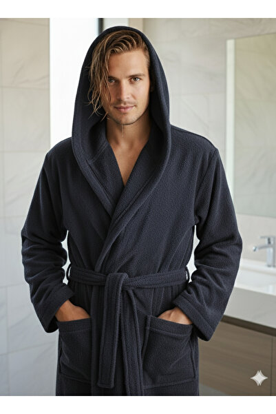 embays collection Kapüşonlu Bornoz ,bukle Bornoz, %100 Pamuklu ,hamam ,Sauna Otel Bornoz Kadın / Erkek Unisex Bornoz