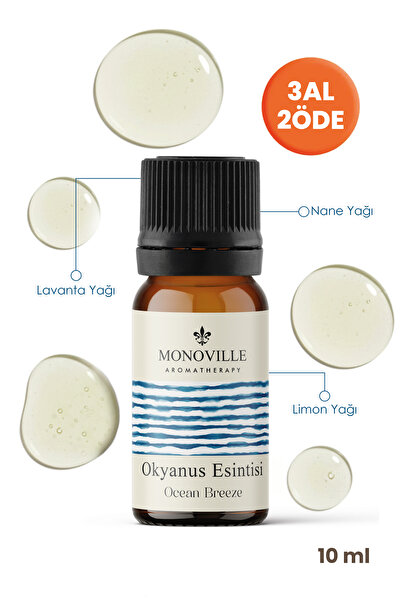 Monoville Okyanus Esintisi Uçucu Yağ Karışımı 10 ml %100 Doğal (Ocean Breeze ...