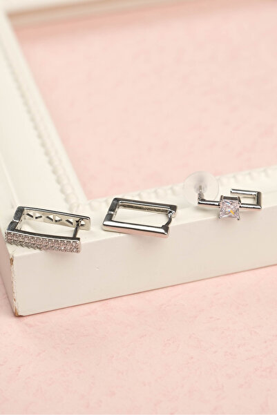 Jack Ferrero Çelik Renk Atmaz Garantli Faturalı Küpe