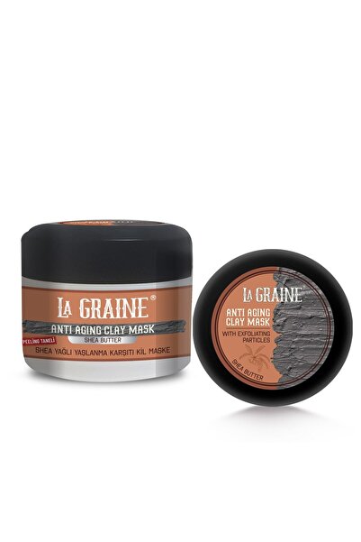 LA GRAINE Shea Yağlı Yaşlanma Karşıtı Peelıng Taneli Kil Maske 200 Ml