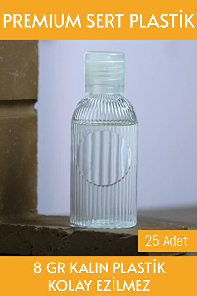 Sizeuyduk 25 Adet 50 ml Plastik Şişe Fliptop Kapaklı Şeffaf Doldurulabilir He...