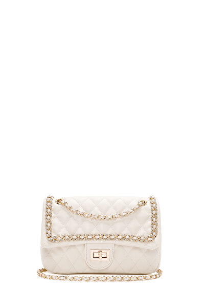 Derimod Kadın Krem Uzun Askılı Kapitone Omuz Çantası 25ABD2610KP