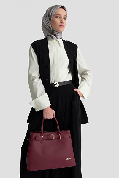Armine Pia Deri Çanta 25YD7395 Bordo