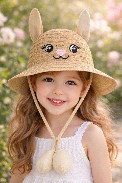 GlassySKY Подвижна детска шапка от сламен плат - със звук