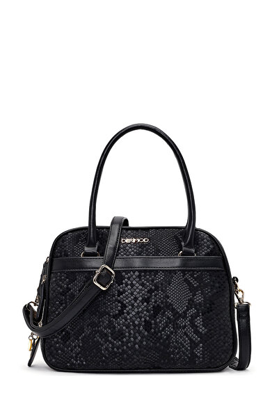 Derimod Women's Black Long Strap Printed Handle Bag 25Wbd262826