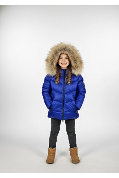 YusGos Unisex Baby Girl/Boy Waterproof Furry Puffer Jacket with Hooded Zippered Pockets (2-5 Years)