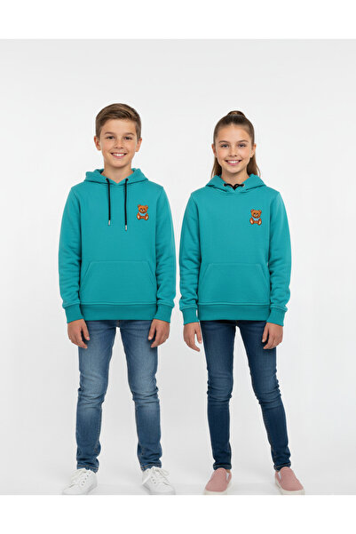 YusGos Unisex Φούτερ με βαμβακερή κουκούλα και στάμπα αρκουδάκι για κορίτσια/...