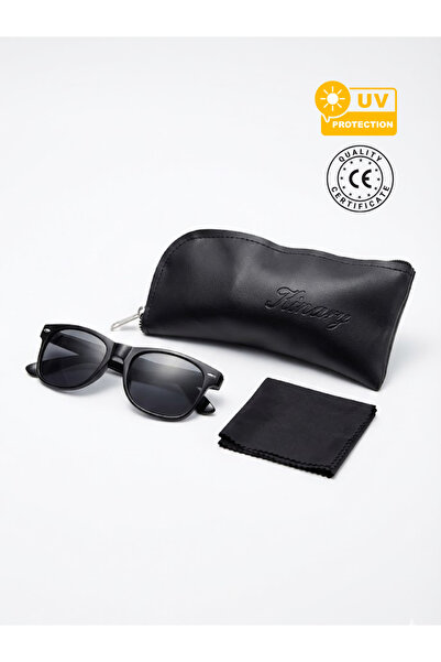 Kinary نظارات شمسية WayFarer باللون الأسود UV400 للجنسين