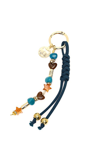 Derimod Charm metalic cu margele albastre pentru femei 000A2D470014