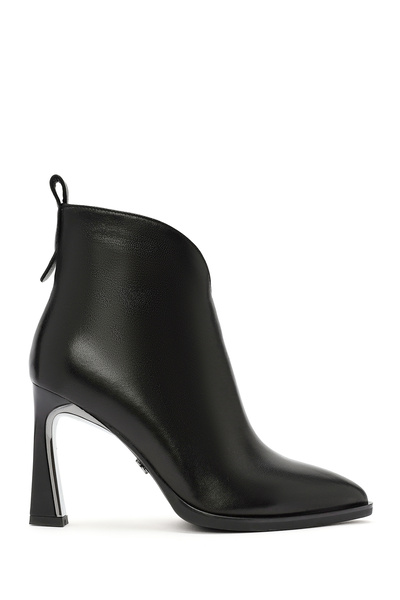 Derimod Kadın Siyah Fermuarlı Topuklu Deri Bot 25WFD490018