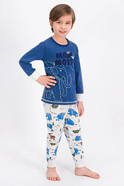 ROLY POLY Set de pijama pentru băiat Mammoth Wild, albastru bleumarin