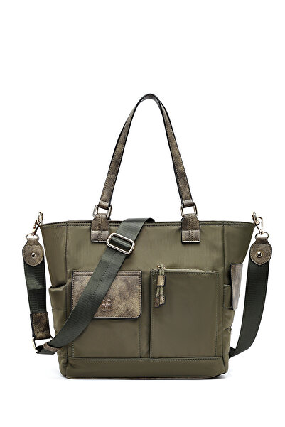 Derimod Kadın Haki Uzun Askılı Kumaş Omuz Çantası 25ABD28136F