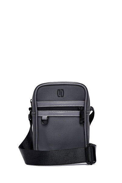 Derimod حقيبة ماسنجر من القماش باللون الرمادي للرجال 25SBD30116F