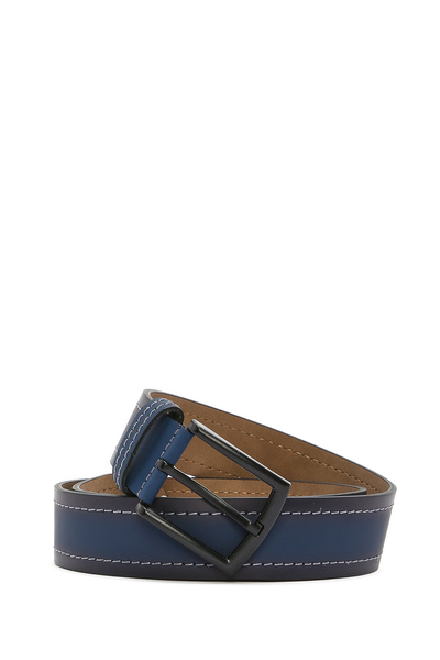 Derimod Ανδρική δερμάτινη ζώνη Navy Blue 000A2D1228218