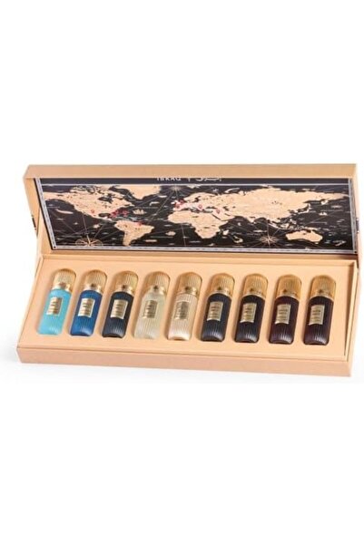 IBRAHIM ALQURASHI طقم عطور ميني تبغ من إبراهيم القرشي (9 عبوات × 20 مل)