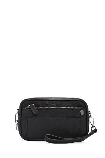 Derimod Erkek Siyah Deri El Çantası 23WBD3101FT