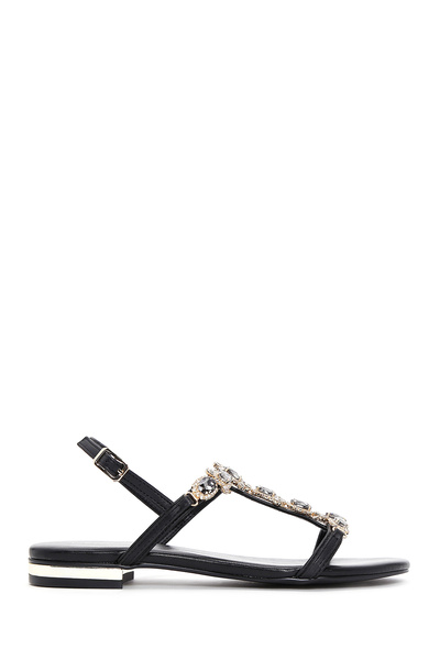 Derimod Kadın Siyah Taşlı Sandalet 25SFD440514