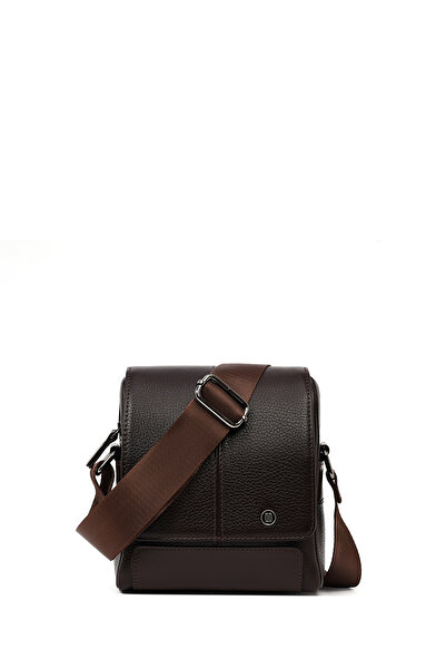 Derimod Erkek Kahverengi Deri Postacı Çantası 21SBD310514
