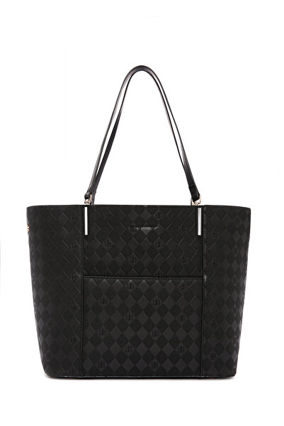 Derimod Жіноча чорна сумка з принтом через плече 25SBD201326