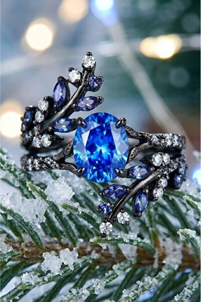 Shelby Silver Cornflower Blaze 925 Ayar Gümüş Ayarlanabilir Yüzük