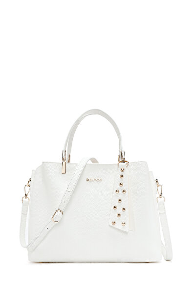 Derimod Geantă de umăr albă cu curea lungă pentru femei 25SBD2010FT