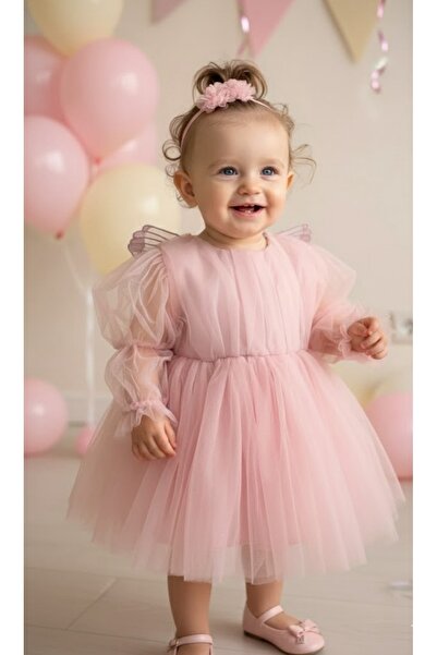 Serackids Kız Bebek Çocuk Uzun Kollu Kanatlı Doğum Günü Parti Düğün Özel Gün ...