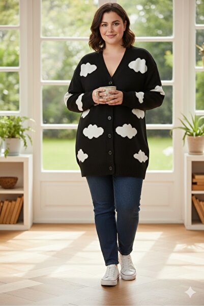 elma abone سترة شتوية منقوشة بنمط السحاب للموسم الجديد