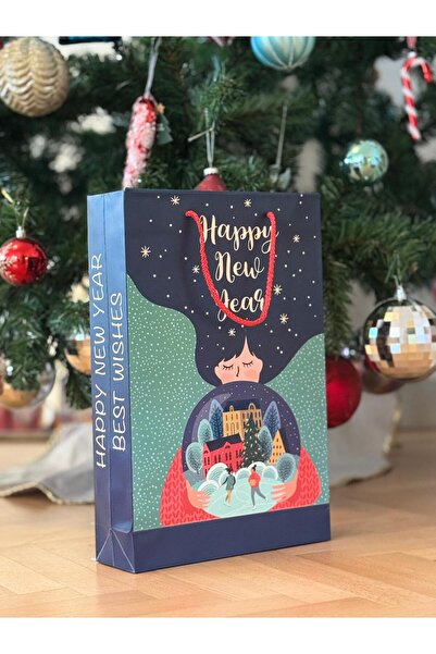 4nio Patinaj pe gheață Pungă de carton cadou de Anul Nou