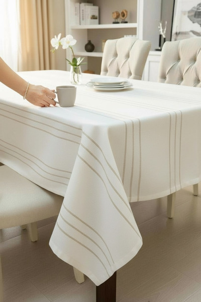 Pimula home مفرش طاولة بدون خياطة 160×220 سم – قابل للغسل، سهل التنظيف مفرش ط...