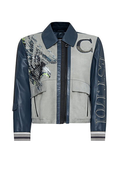 Derimod Fay Kadın Gri Gömlek Yaka Süet Deri Ceket 24WGD521810