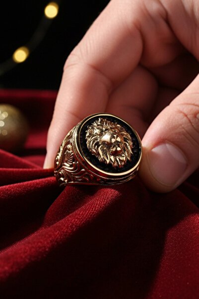 TAYFUN SİLVER Aslan Figürlü Kabartma Detaylı Güç ve Asalet Temalı Özgün Stil ...