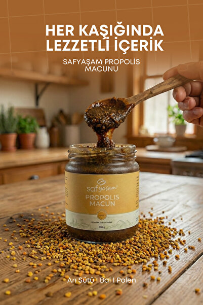 Safyaşam Propolis Macunu Arı Sütü Bal Ve Polenli Propolis 240 gr