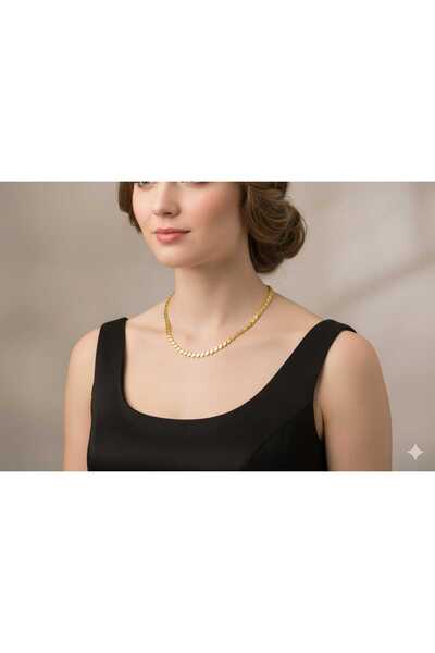 esem gold 925 Ayar gümüş Kolye pullu Zincir