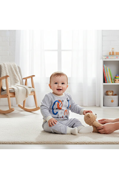 N@zence طقم بيجامة للأطفال من كول كامب - طقم قطني مكون من قطعتين بأكمام طويلة