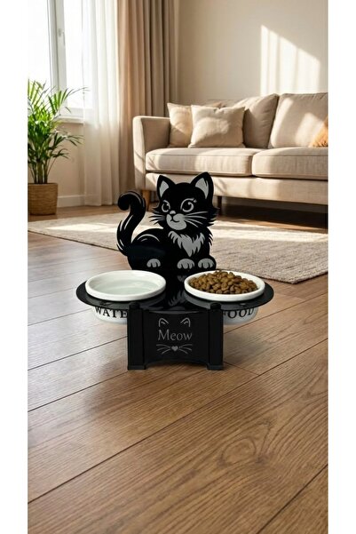 Çatım Tasarım Dekoratif Kedi Mama ve Su Besleme Tasarımı