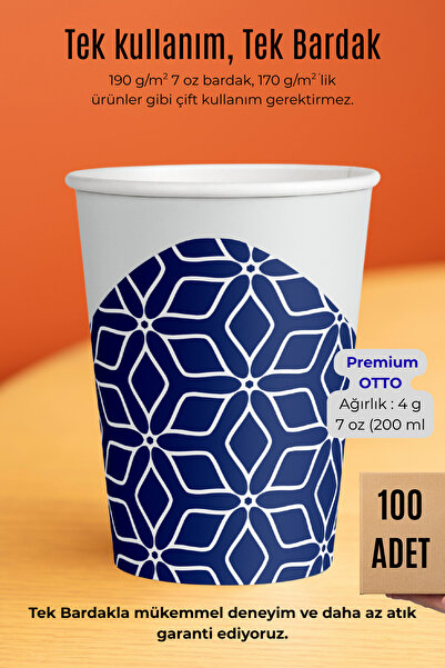 Cup İstanbul 7 oz (200 ml) Karton Bardak 100 Adet