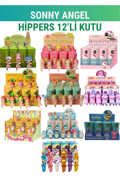 WUNİT Sonny Angel Hippers 12li Blind Box Sürpriz12 Adet Farklı Figür rastgele...