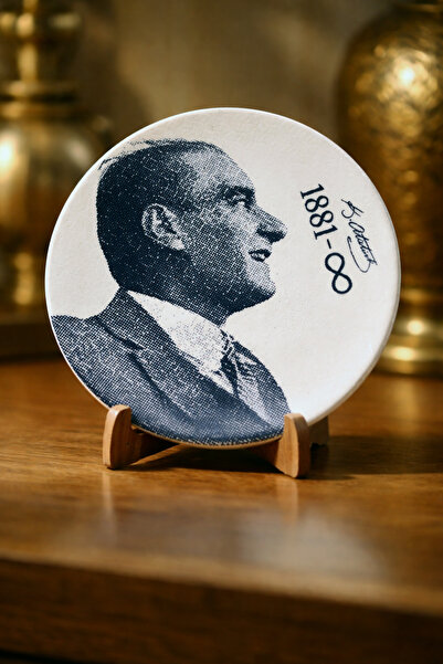 grandora 10 Νοεμβρίου Ειδικό Διακοσμητικό Πιάτο Σερβιρίσματος με Πορτρέτο του...