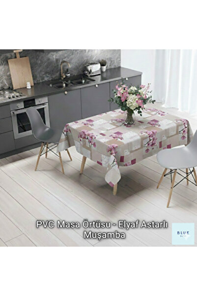 Blue Home 🆕 Tablecloth Fiber-Lined Pvc Non-Slip Stain-Resistant Wipeable Kitchen and Garden Tablecloth. 🌹 🌿